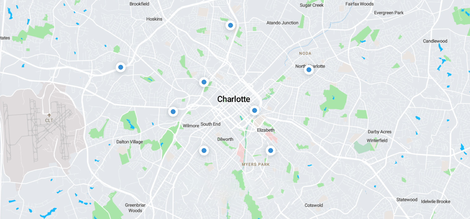 Tryon Medical Partners Locations Map